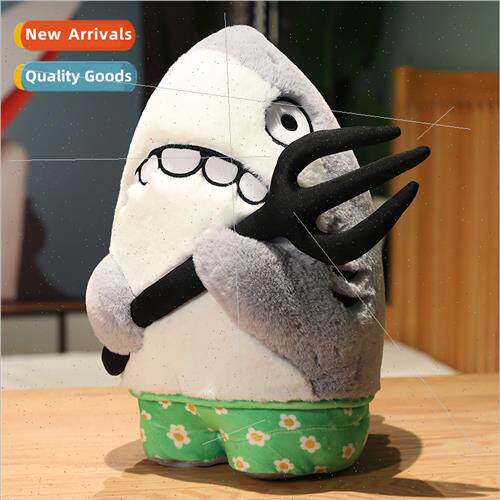 Ssculpture plush doll creative shark melon harmonic terrier