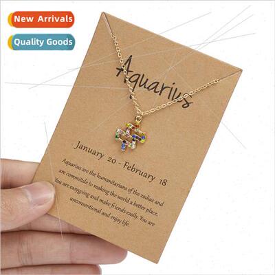 New constellation necklace jewelry color diamond symbol  twe
