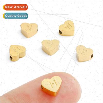 DIY Stainless jewelry accessories 26 letters perated heart p