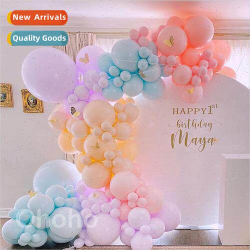 GarlModel Balloon Chain Package Macaron Latex Balloon Set Bi