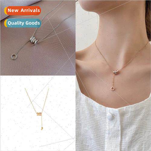 Tanium steel necklace small waist collarbone chain niche in