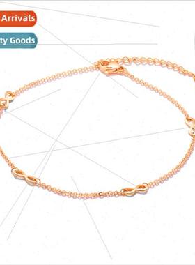 Europe Bracelet Infiny 8 tanium steel rose gold plated ankle