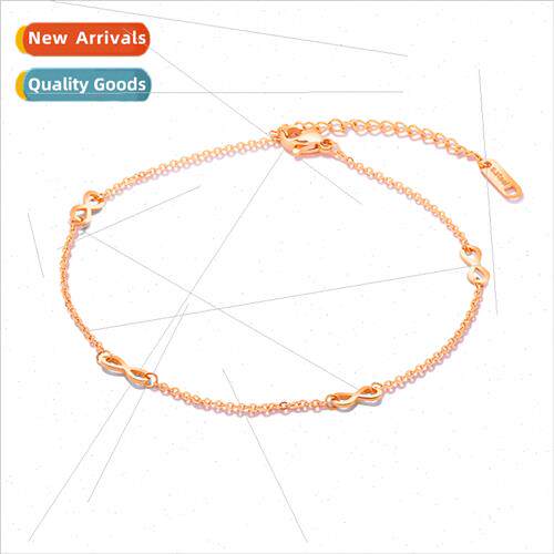 Europe Bracelet Infiny 8 tanium steel rose gold plated ankle