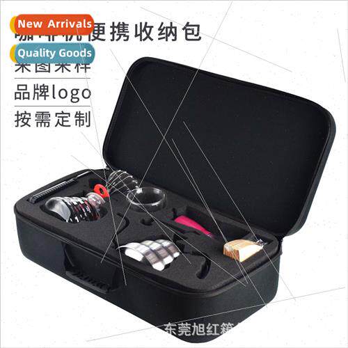 Small Coffee Maker Storage Bag Outdoor Travel EVA Coffee Gri