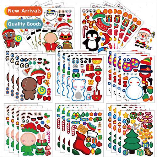 CM2307001 Children Christmas DIY Santa Claus snowman puzzle