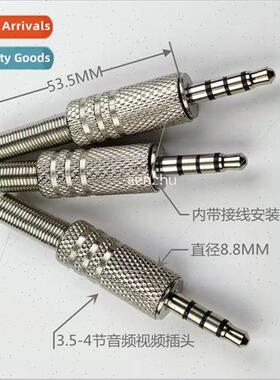 3.5 Headphone Plug wh Spring Wiring Plug 4 Stereo Plugs 3.5