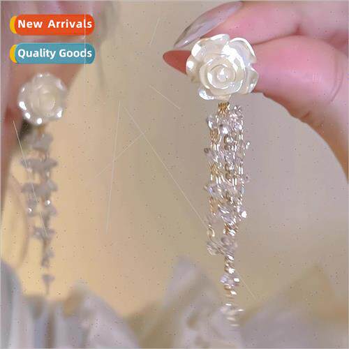 French vintage camellia earrings适用women fashion earrings n