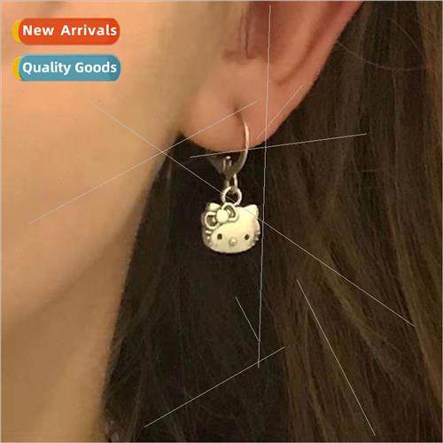 KT cat earrings niche Europe YK2 Spice Girls wind retro eart