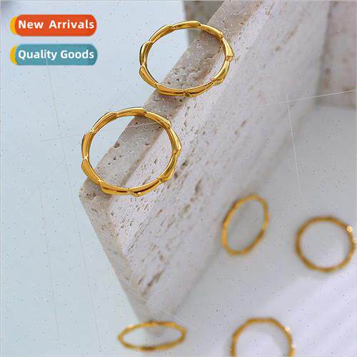 French ins cold retro tide geometric bone ring ring tanium s