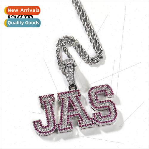Hip Hop Hundred New Song Colorful Zirconia English Letter Ne