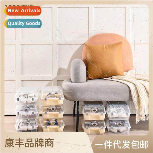 Stackable Transparent Shoe Box Drawer Closet Shoe Organizer