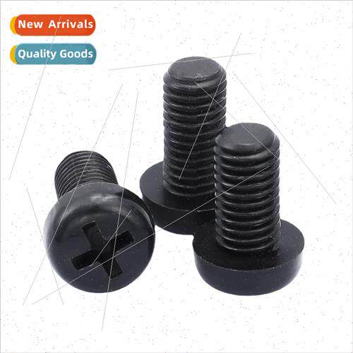 Plastic Nylon Black Cross Groove Round Head Plastic M2M2.5M3