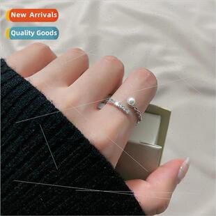 Ring Women mple Proposal Fashion Korea Pearl Row Zirconia O
