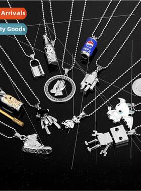 New wave stainless steel pendant fashion retro hip-hop neckl