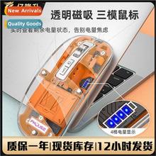 Wireless bluetooth mute rechargeable mouse tri-mode适用Apple