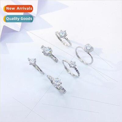 New s925 silver ring female niche opening adjustable zirconi