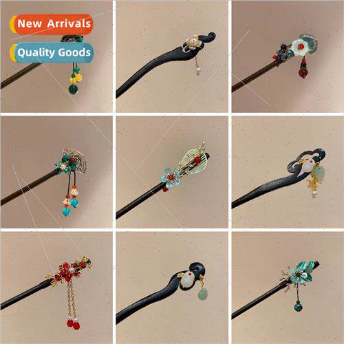 Step rock flower tassel hairpin retro hundred wh plate hair