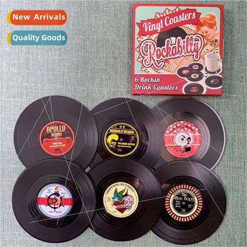 Vintage CD record coaster table mat coffee mat vinyl CD retr