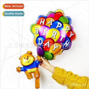 Large Bear Parachute Balloon Bear Happy Birthday Helium Ball