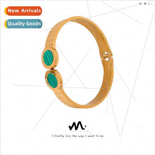 Europe new fashion tanium steel gold-plated opening adjustab