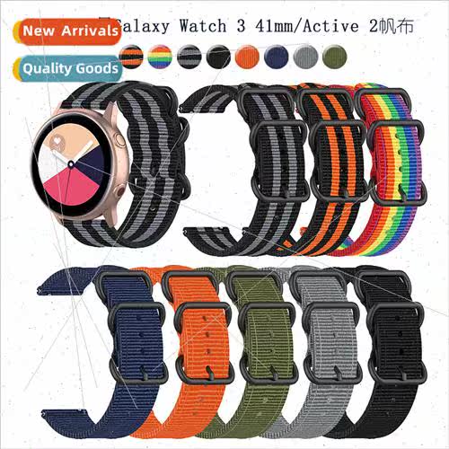 适用Samsung Galaxy Watch 3 41mm/Active 2 Canvas WristbandCan