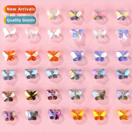 Handmade DIY ancient imation glaze butterfly glass beads bea