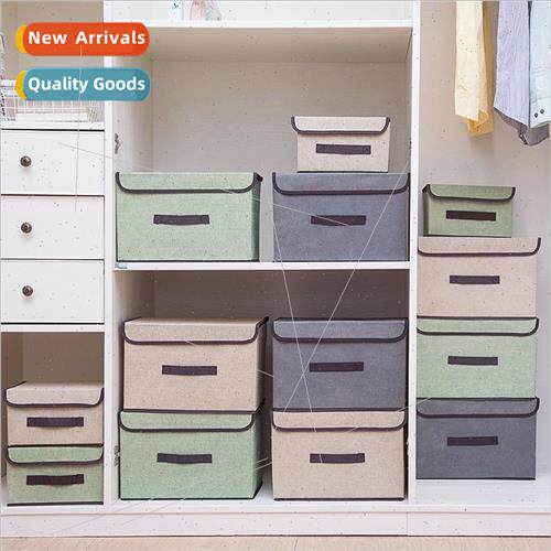 Home fabric folding storage box folding storage box set two