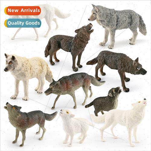 Wildlife model wolf pack set small whe wolf arctic wolf snar