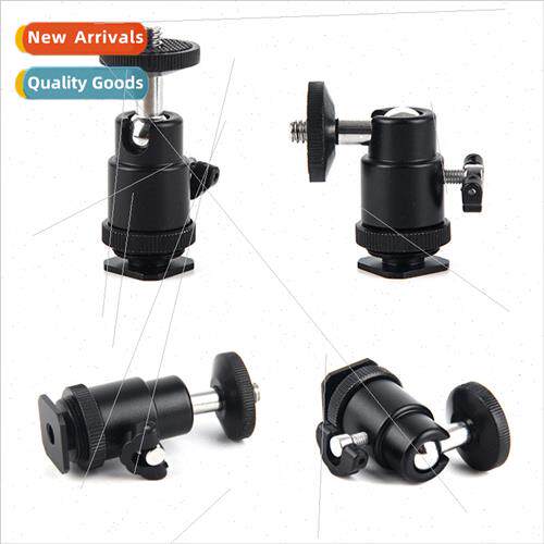 Metal Hot Shoe Small Head 1/4 Screw Mount Universal Ball Hea