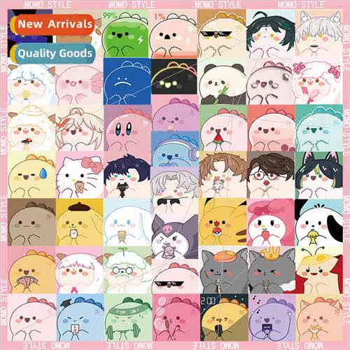 50 sheets cute inialized avatar DIY stickers decoration hand