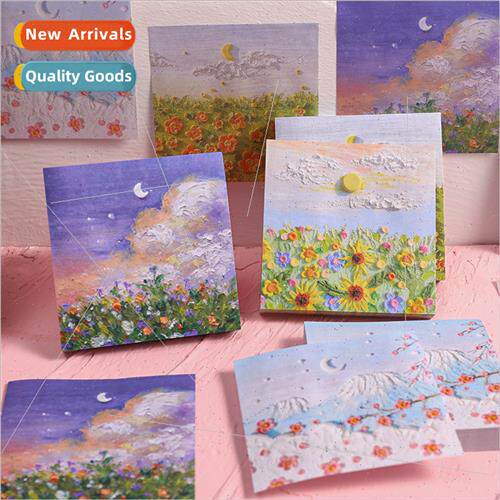 Oil Painting Sticky Notes Teenage Girl High-color Message St