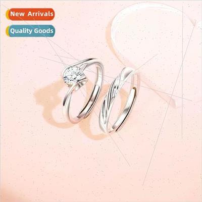 Heartbeat gnal Couple Rings Pair Female che fetime True Love