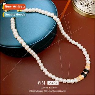 Necklace Diamonds Oil Drops Curved Pearls Collarbone Chain F