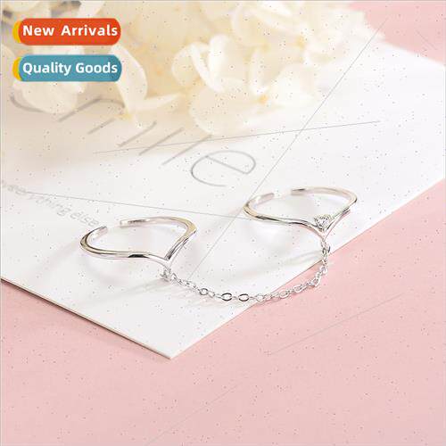 che nking Rings S925 lver Double nking Ring wh Diamonds lver