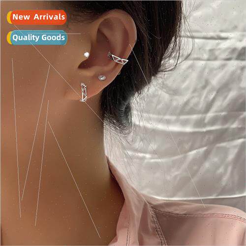 Couple hollowed out geometric ear bone earrings minimalist f
