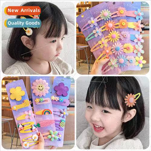 Korea children hair clip cloth baby cute hair card broken ha