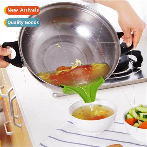 Kchenware pots pans round mouth edge deflector silicone liqu