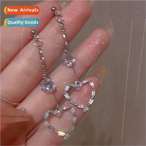 Tassel love earrings long pendant mosquo disk ear clip whout
