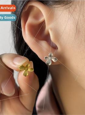 Cold wind retro flower earrings female Korea handmade froste