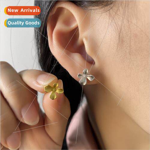 Cold wind retro flower earrings female Korea handmade froste