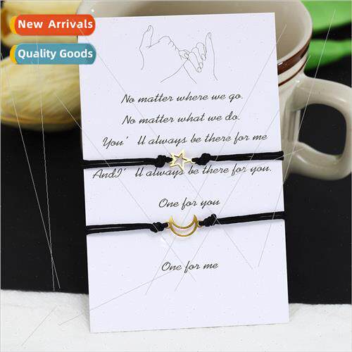 Europe new stars moon couple handmade bracelet pair men wome