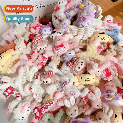 Autumn winter plush cartoon scratch clip cute clip headdress