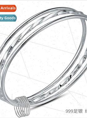 Fashion triple wire ring bracelet silver bracelet women hrin