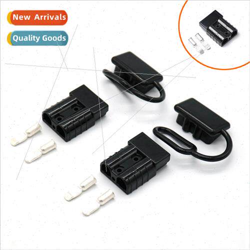 Black Forklift 50A 600V Connector Plug Bipolar Power Connect