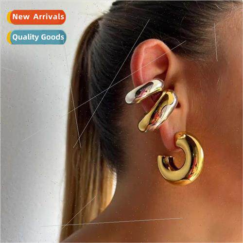 ins simple C-shaped glossy open ear bone clip female fashion