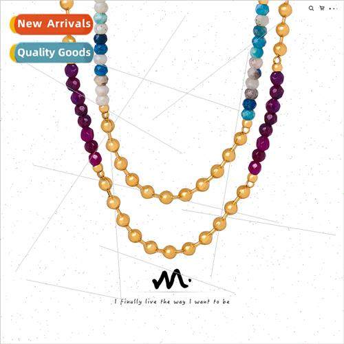 Europe new fashion retro court tanium steel beads natural st