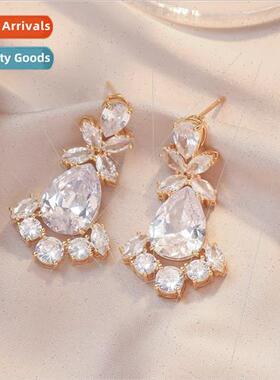 Wedding accessories high-end bridesmaid water drop zirconia