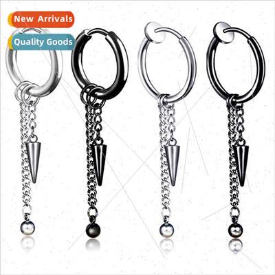 Korealong street hip-hop earrings适用men hipster single with