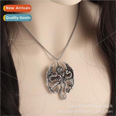 Cthulhu Myth Octopus Sea Monster Pendant Europe Men Punk Nec