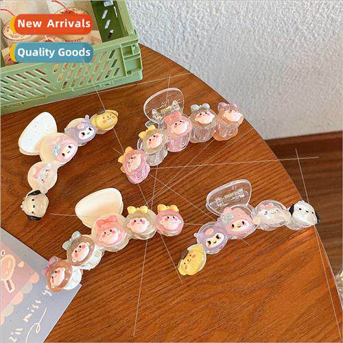 Sanrio cartoon scratch clip back head shark clips cute plast